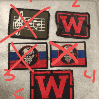 Trophy Wagner KIA Chevron Patches from 2023 (near Bakhmut)