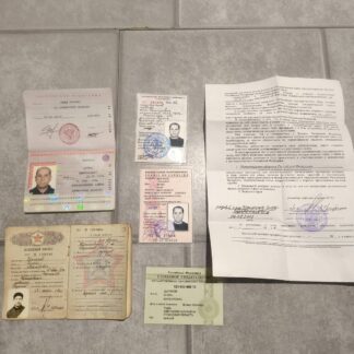 Large trophy russian set of KIA documents with the contract - Tsyganov (252nd Guards Motor Rifle Regiment)